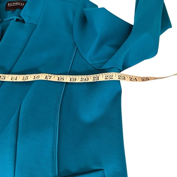 ELOQUII ULTIMATE STRETCH ONE BUTTON TAILORED TEAL JACKET SIZE 18 - Picture 12 of 15